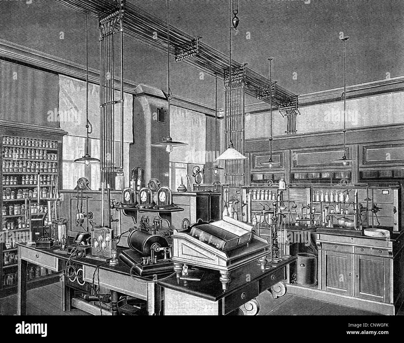 Technologie de laboratoire Banque d images noir et blanc Alamy