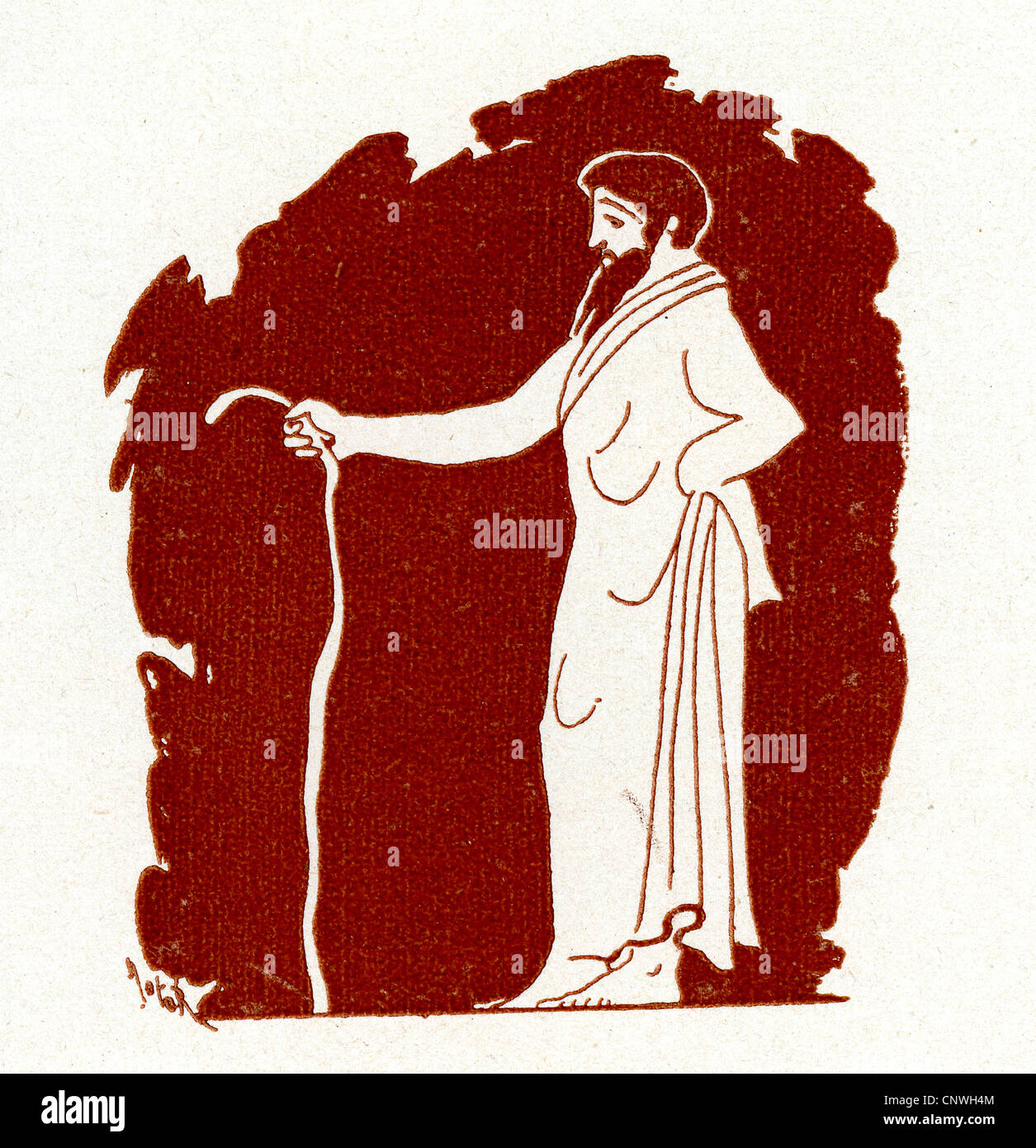 Droit de Zeus le roi des dieux grecs Banque D'Images