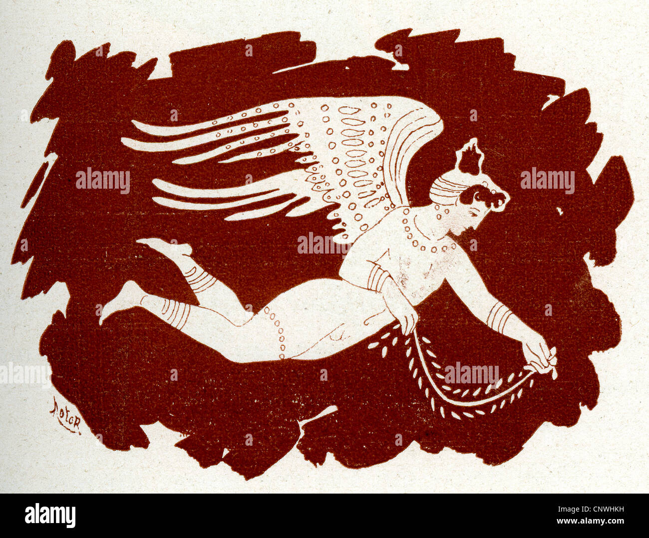 Une figure ailée dans un style grec classique Banque D'Images Une figure ailée dans un style grec classique Banque D'Images