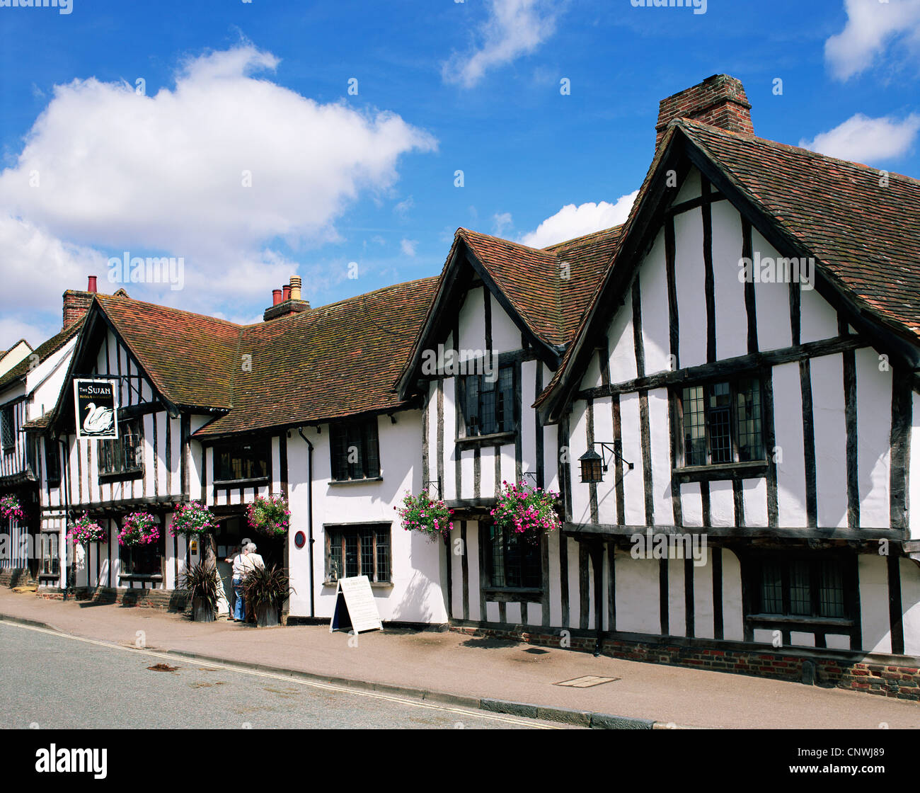 L'Angleterre, le pays de Constable, Suffolk, Lavenham, Swan Hotel Banque D'Images