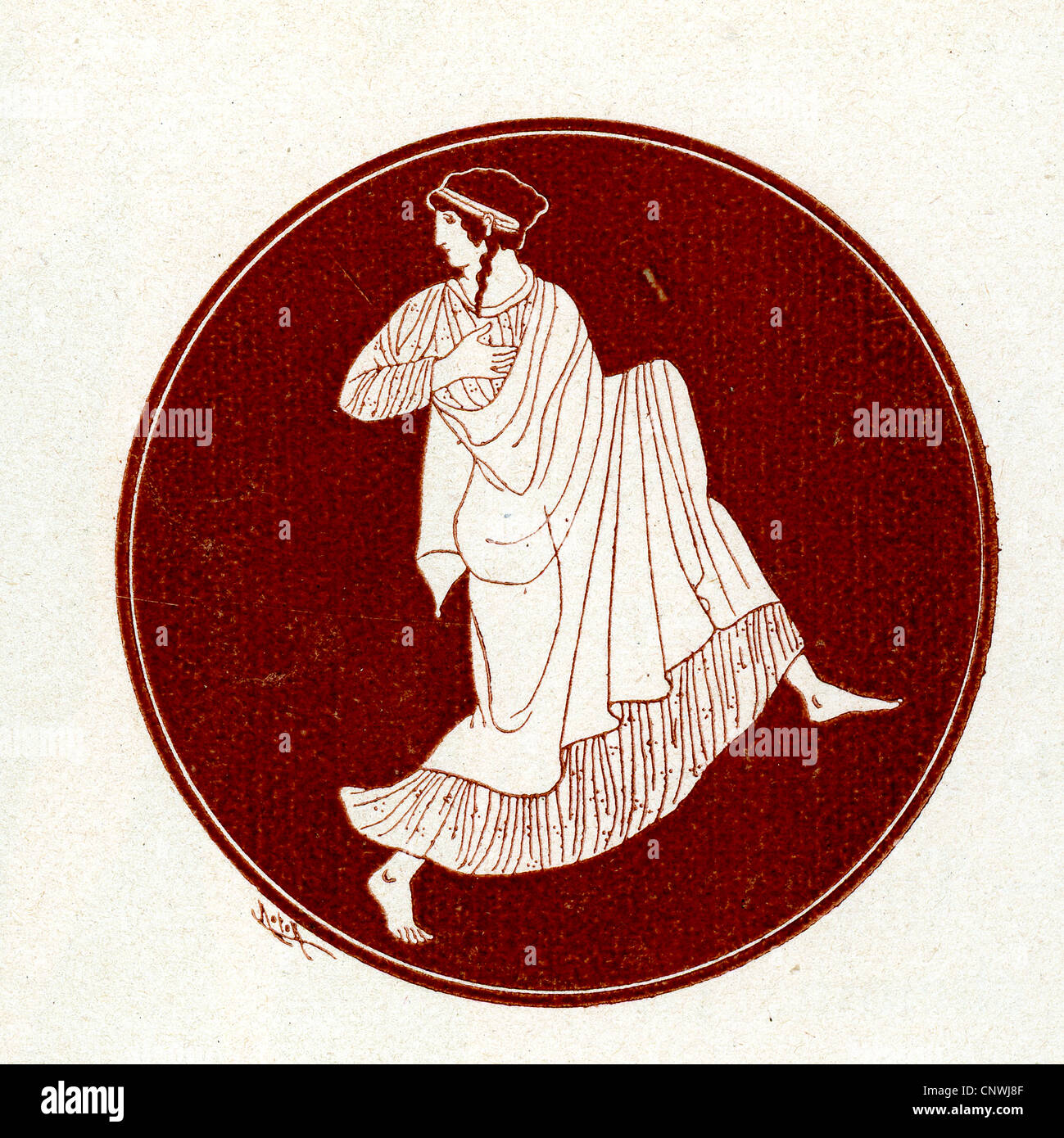 Une jeune femme, dans le style de l'ancienne Grèce Banque D'Images Une jeune femme, dans le style de l'ancienne Grèce Banque D'Images