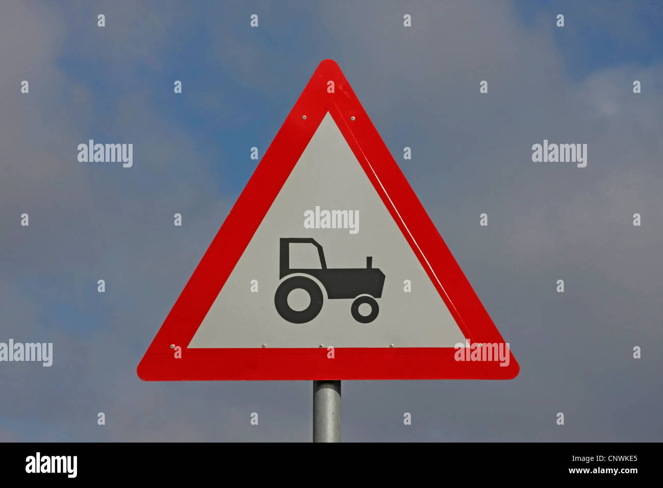 Panneau de circulation avertissement contre les tracteurs, Afrique du Sud Banque D'Images