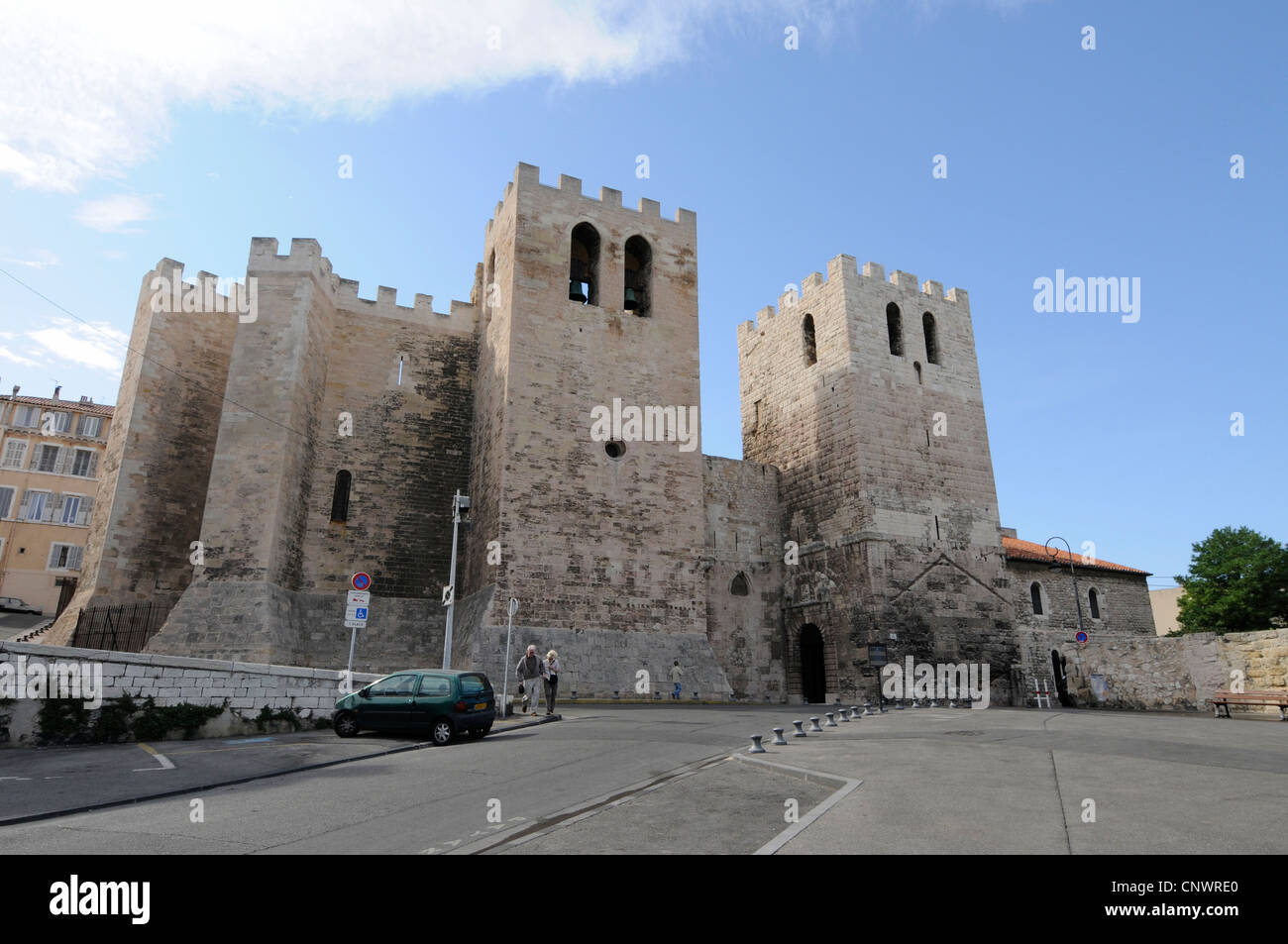 L'abbaye de Saint Victor dans le vieux port de Marseille, France Banque D'Images