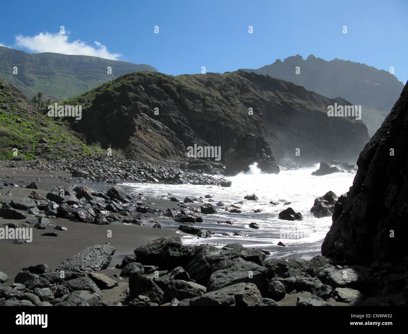 Playa del Trigo, Canaries, Gomera, Alojero Banque D'Images