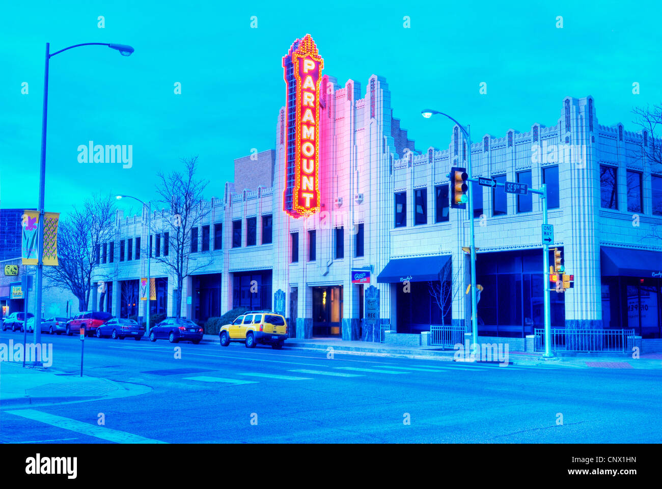 Le Paramount Theatre dans le centre-ville d'Amarillo, TX. Banque D'Images