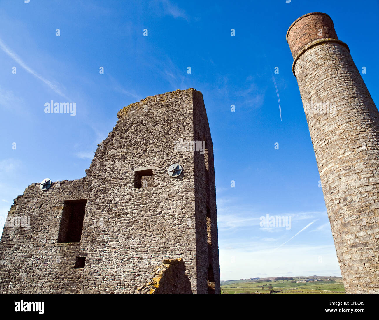 Magpie Mine, une mine de plomb désaffectée près de Sheldon dans le Peak District Banque D'Images