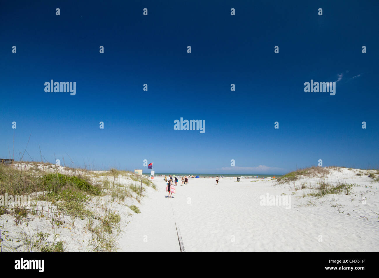 Les amateurs de plage à Anastasia State Park - Saint Augustin - Floride Banque D'Images