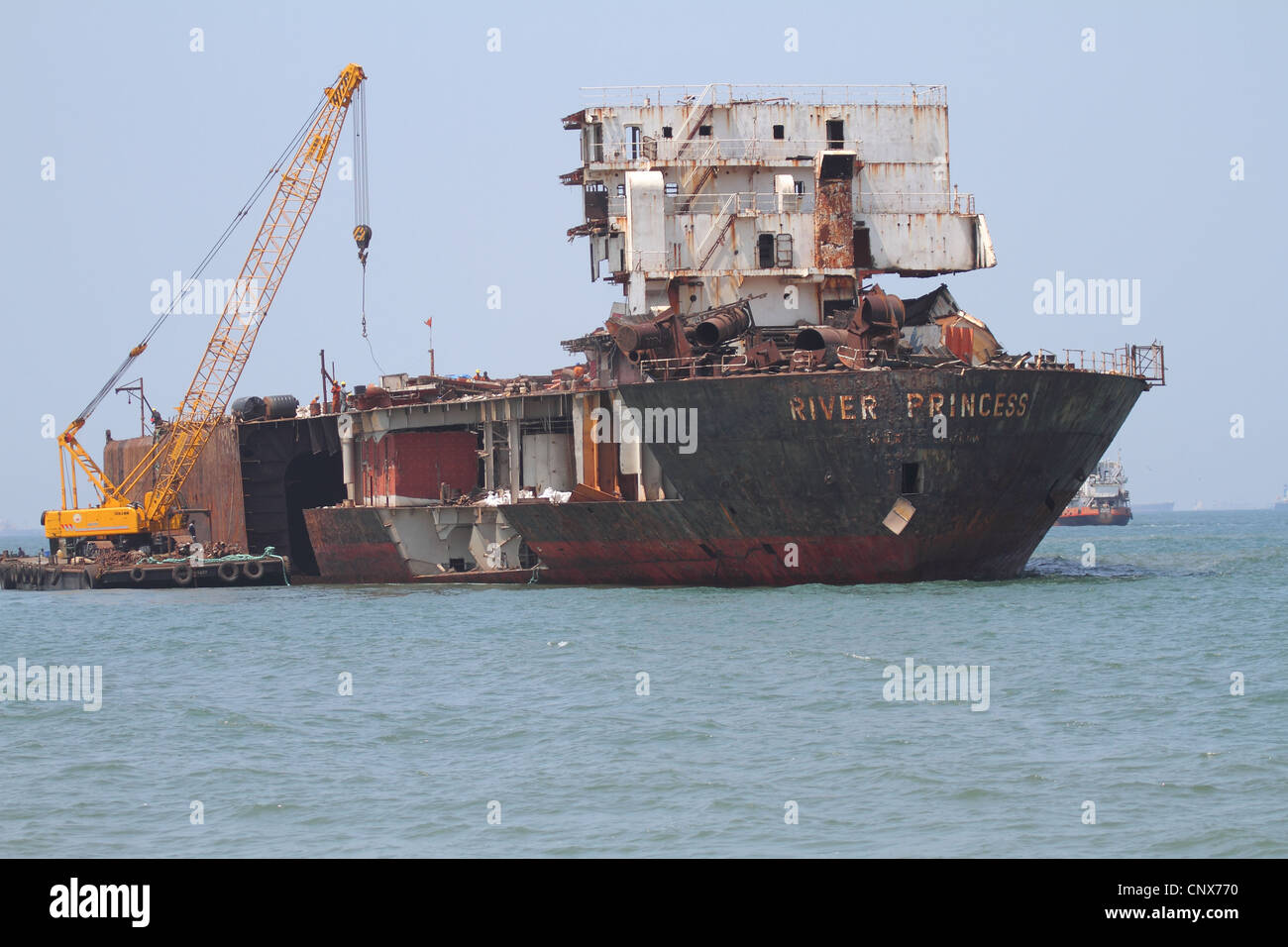 Le démantèlement de navires Candolin offshore Inde Goa Banque D'Images