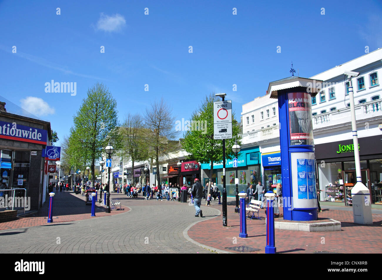 Le centre-ville piétonnier, Terminius Road, Eastbourne, East Sussex, Angleterre, Royaume-Uni Banque D'Images