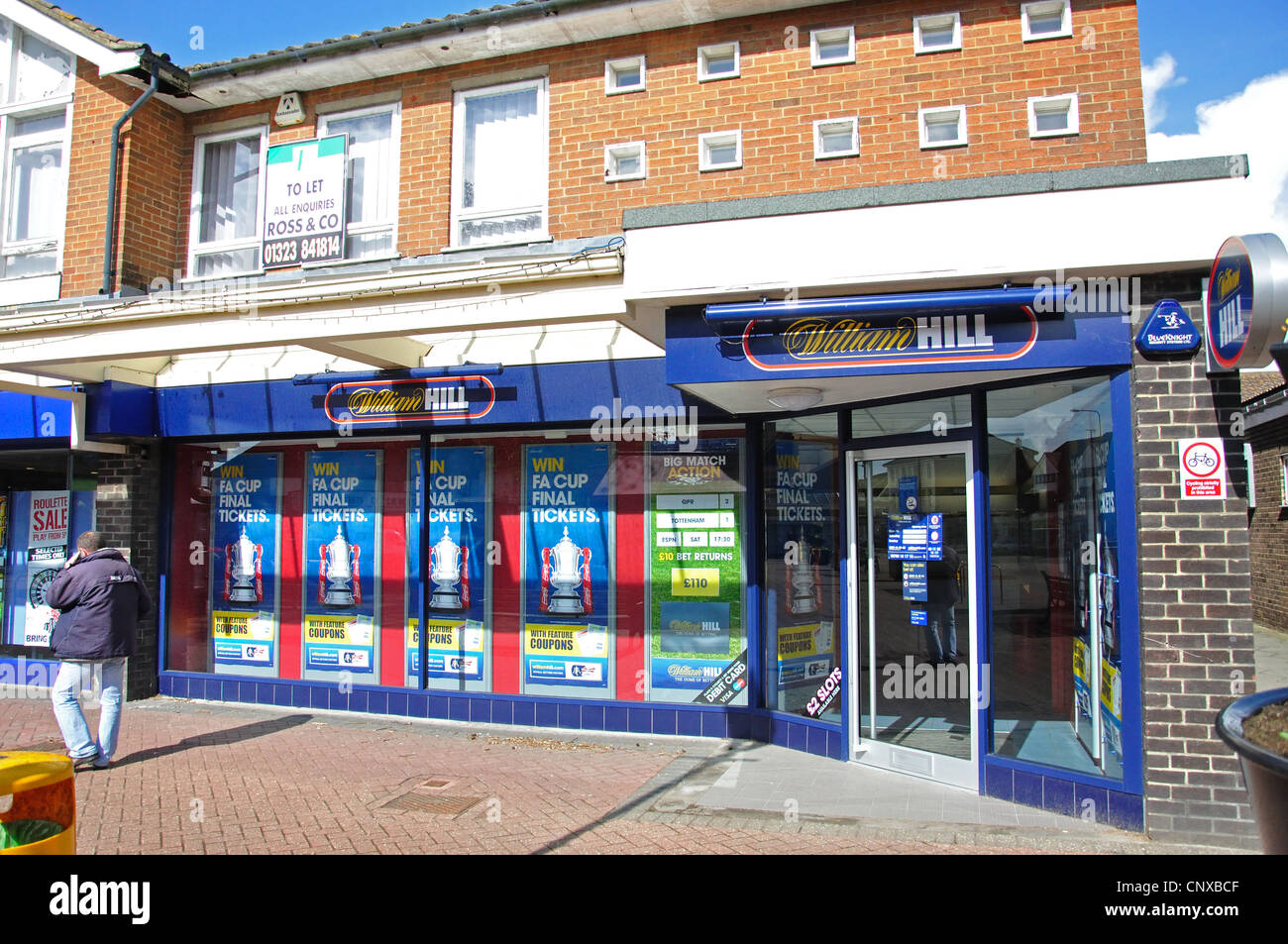 William Hill Bookmakers, Vicarage Field, Hailsham, East Sussex, Angleterre, Royaume-Uni Banque D'Images