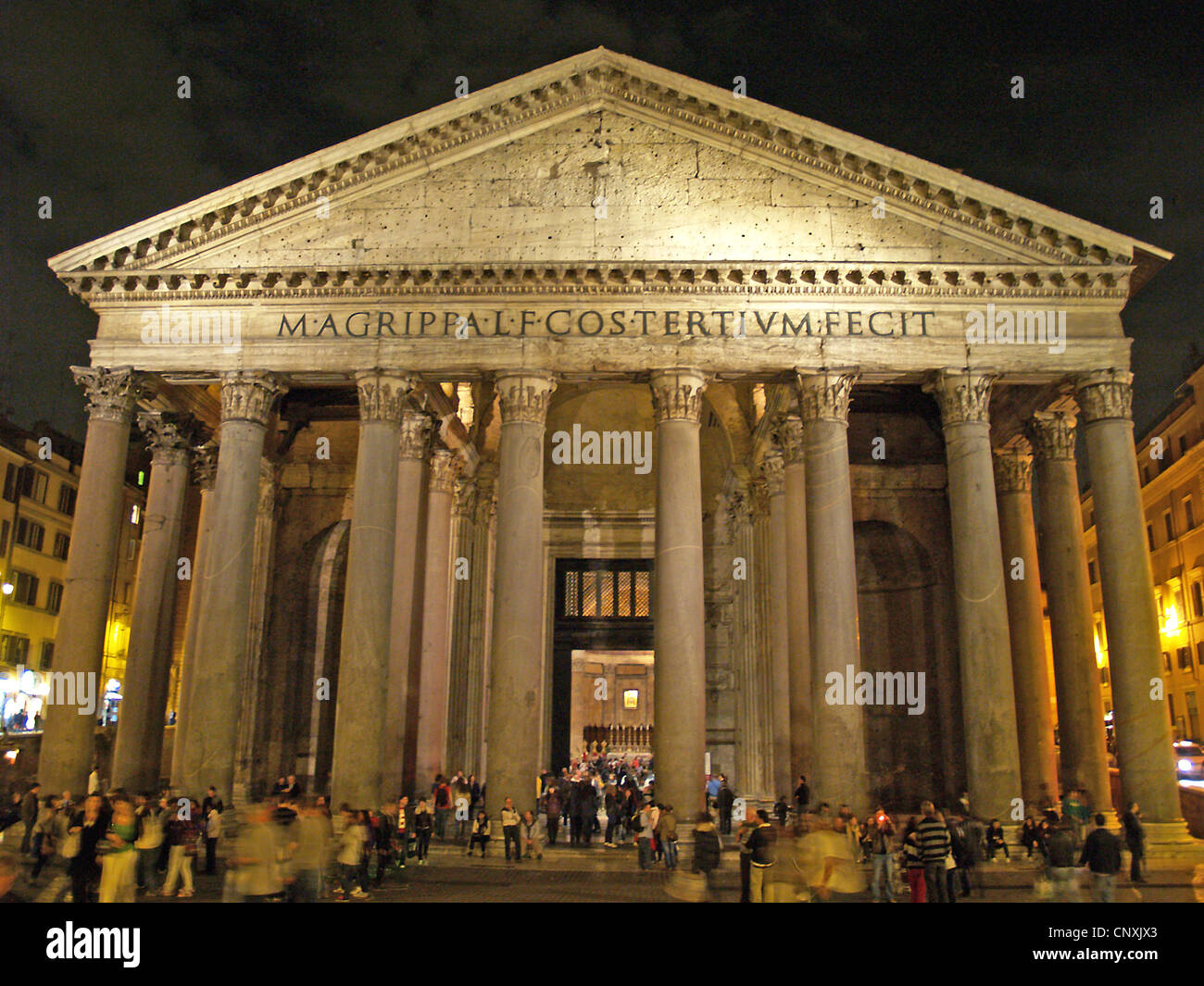 Panthéon la nuit,Rome Banque D'Images