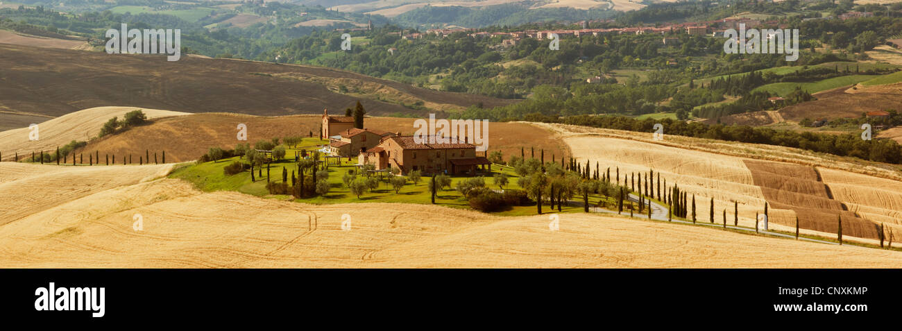 Baccoleno cottage, Italie, Toscane, Asciano Banque D'Images