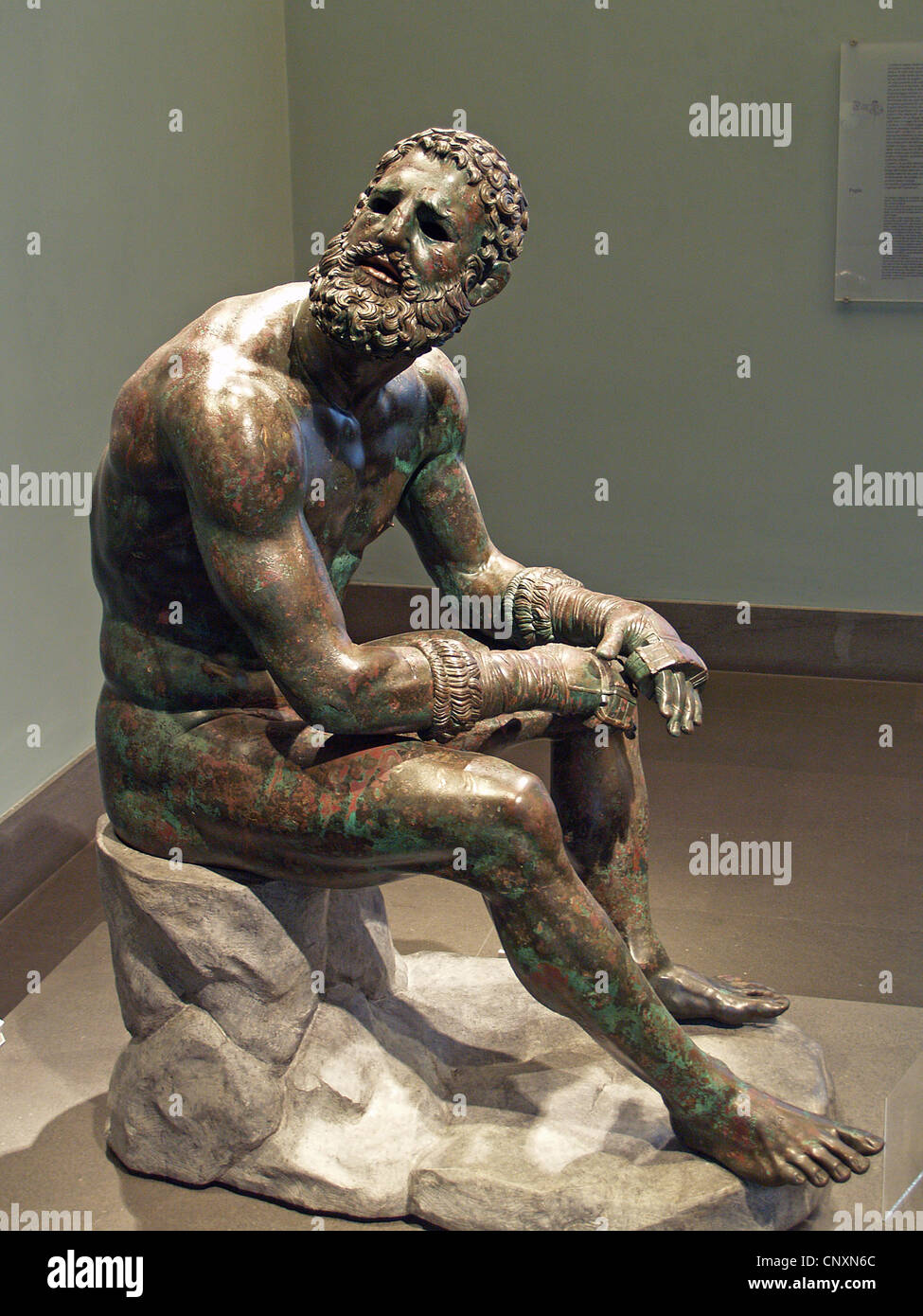 Le boxeur au repos,Musée National de Rome Banque D'Images