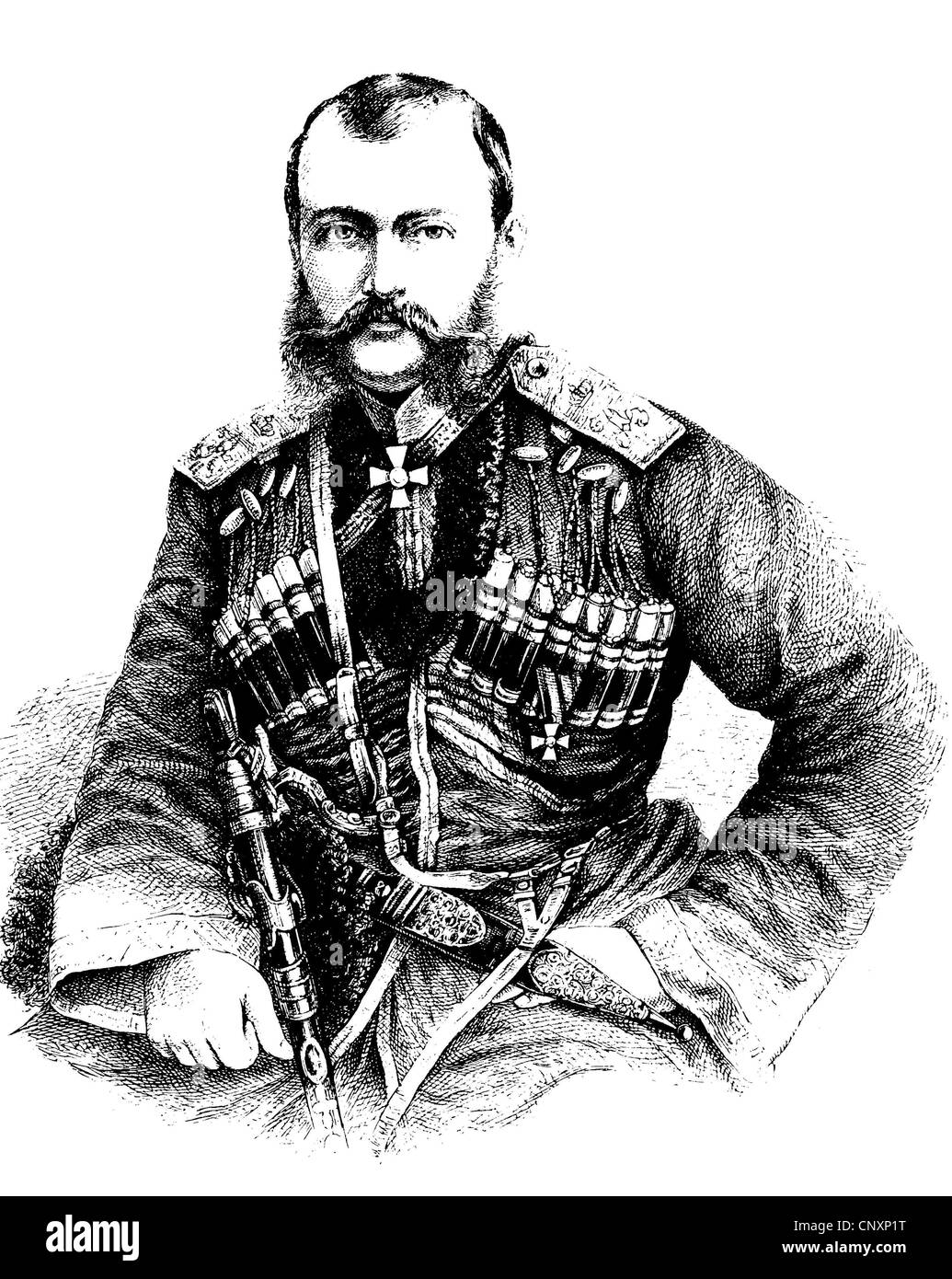 Le Grand-duc Michel Nicolaevitch de Russie, 1832 - 1909, historique de la gravure, vers 1885 Banque D'Images
