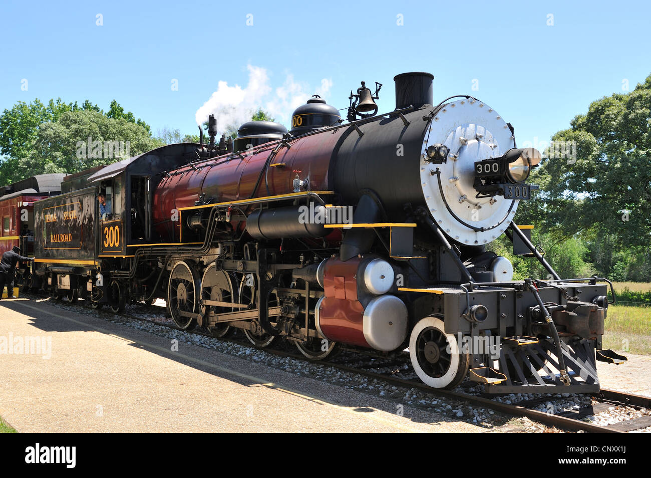 300 Moteur, Texas State Railroad, Palestine, TX 30328 120421 Banque D'Images