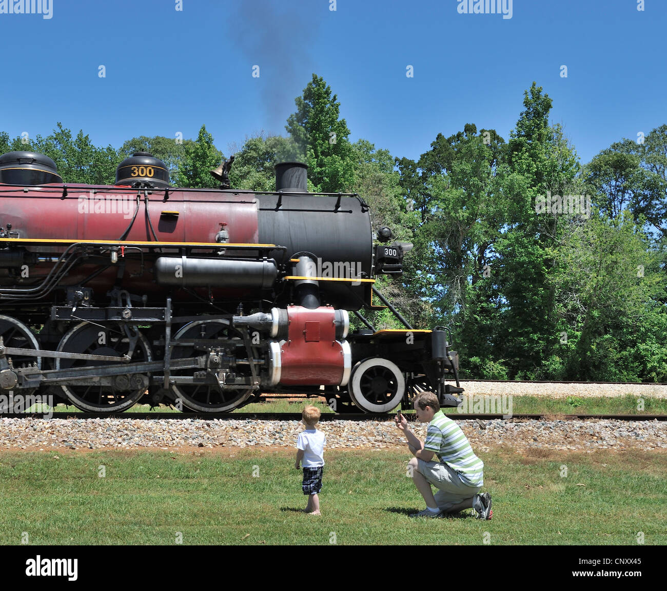 300 Moteur, Texas State Railroad, Palestine, TX 30348 120421 Banque D'Images