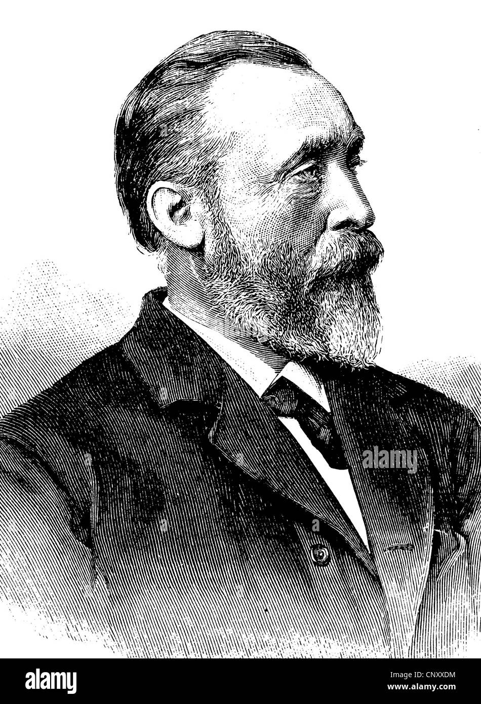 Ernst Heinrich VON STEPHAN, Stephan depuis 1885, 1831 - 1897, historique de la gravure sur bois, vers 1897 Banque D'Images