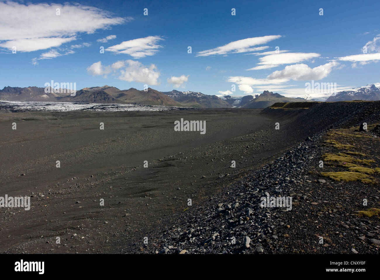 Sandur Skeidararsandur, Islande Banque D'Images