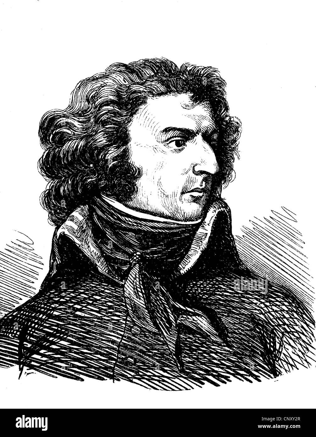 Oskar I. ou Oscar I., également connu sous le nom de Joseph François Oscar Bernadotte, 1799 - 1859, le Roi de Suède et de Norvège, en bois historique engr Banque D'Images