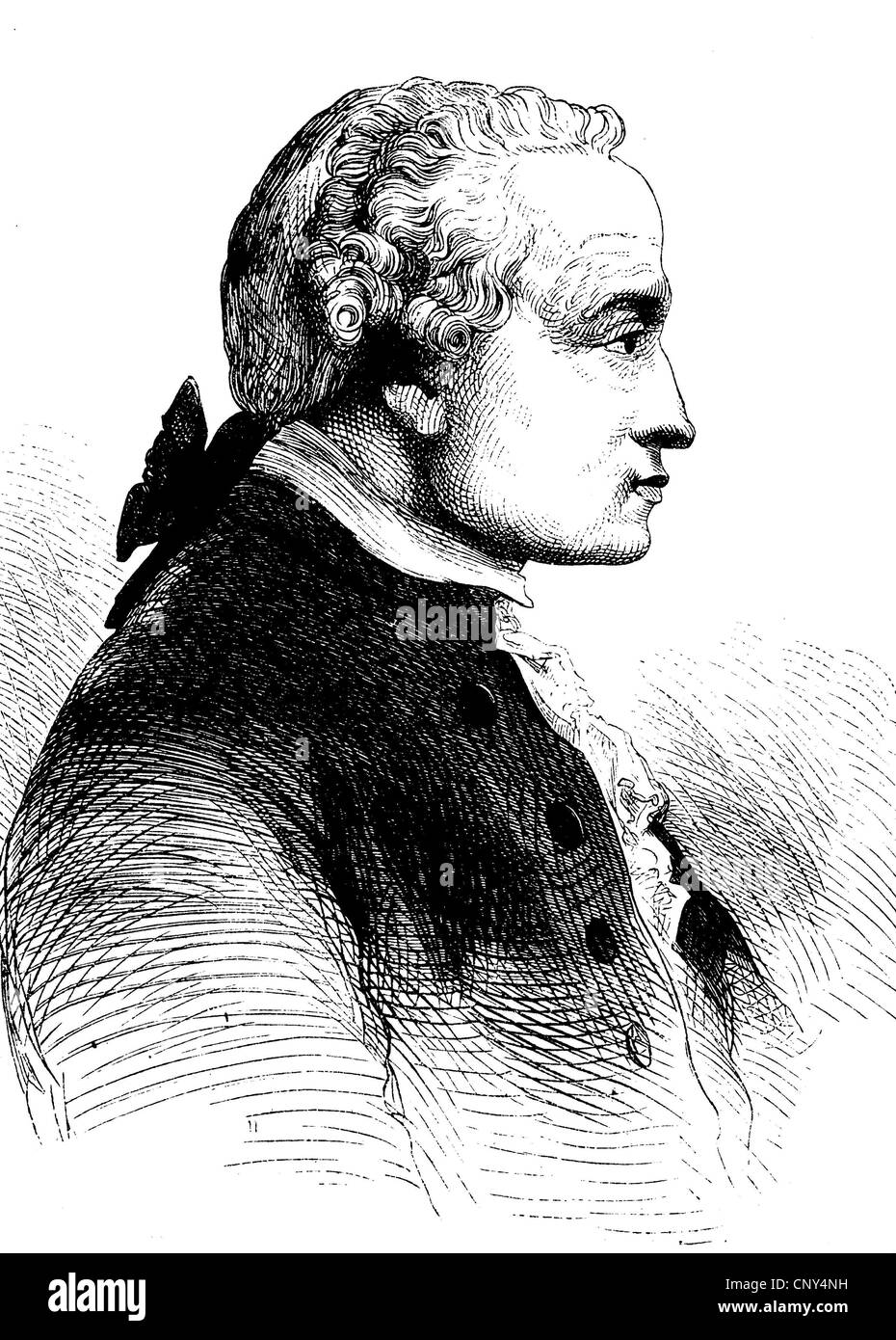 Emmanuel Kant, 1724 - 1804, un philosophe allemand du siècle des Lumières, l'un des plus importants représentants de l'ouest de phil Banque D'Images