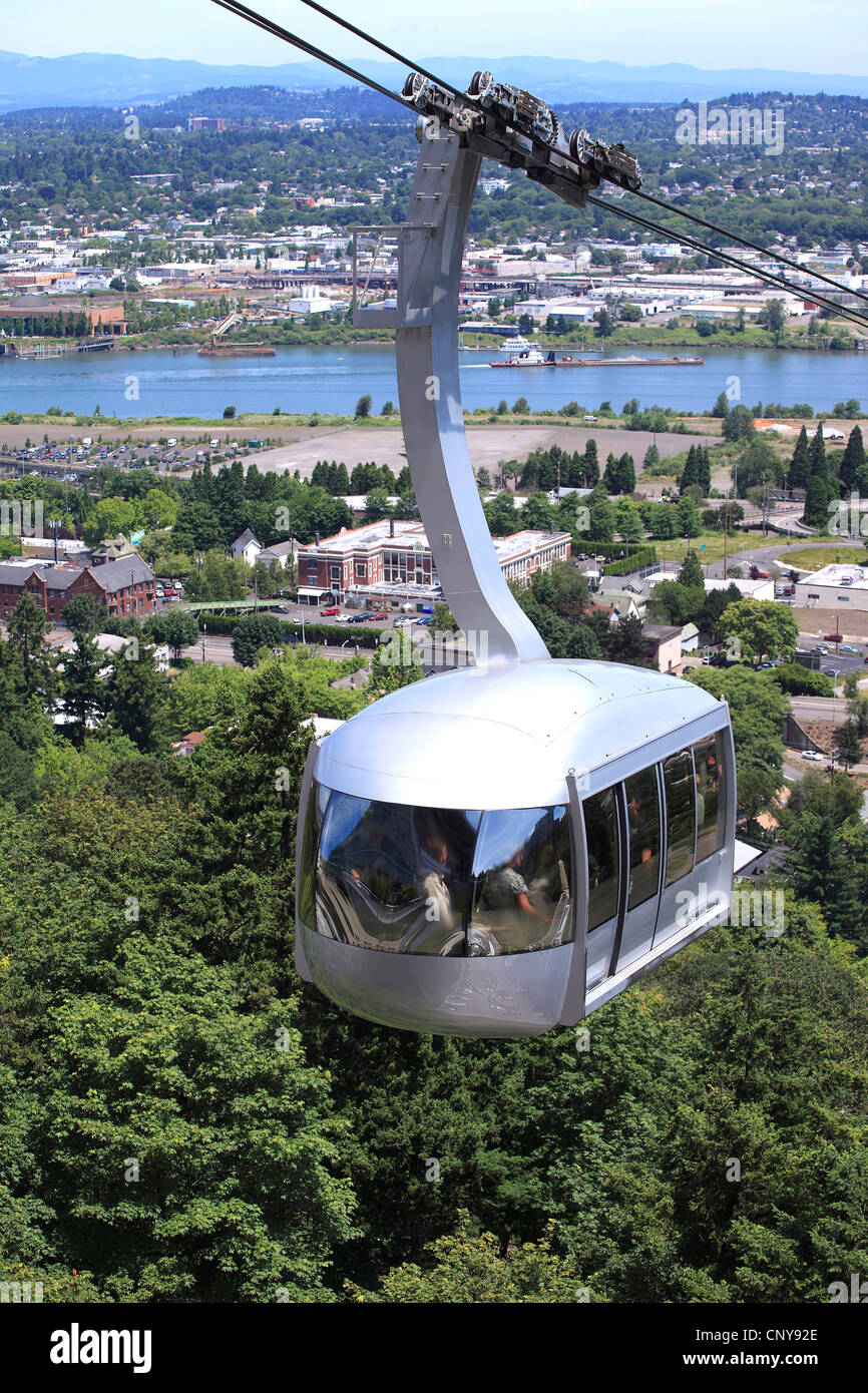 Aerial Tram, Portland Oregon. Banque D'Images