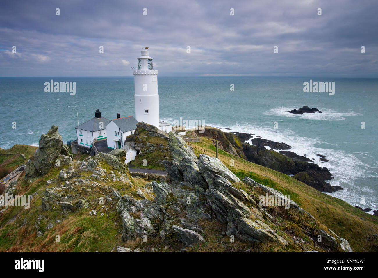 Phare de Point de départ dans le sud du Devon, Angleterre. Janvier 2009 Banque D'Images