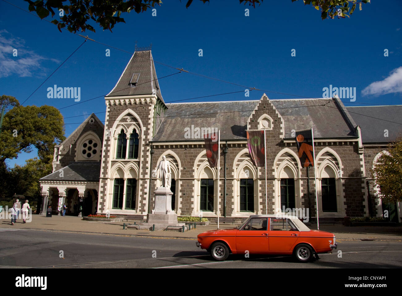 L'avant du musée de Canterbury, Christchurch. Banque D'Images