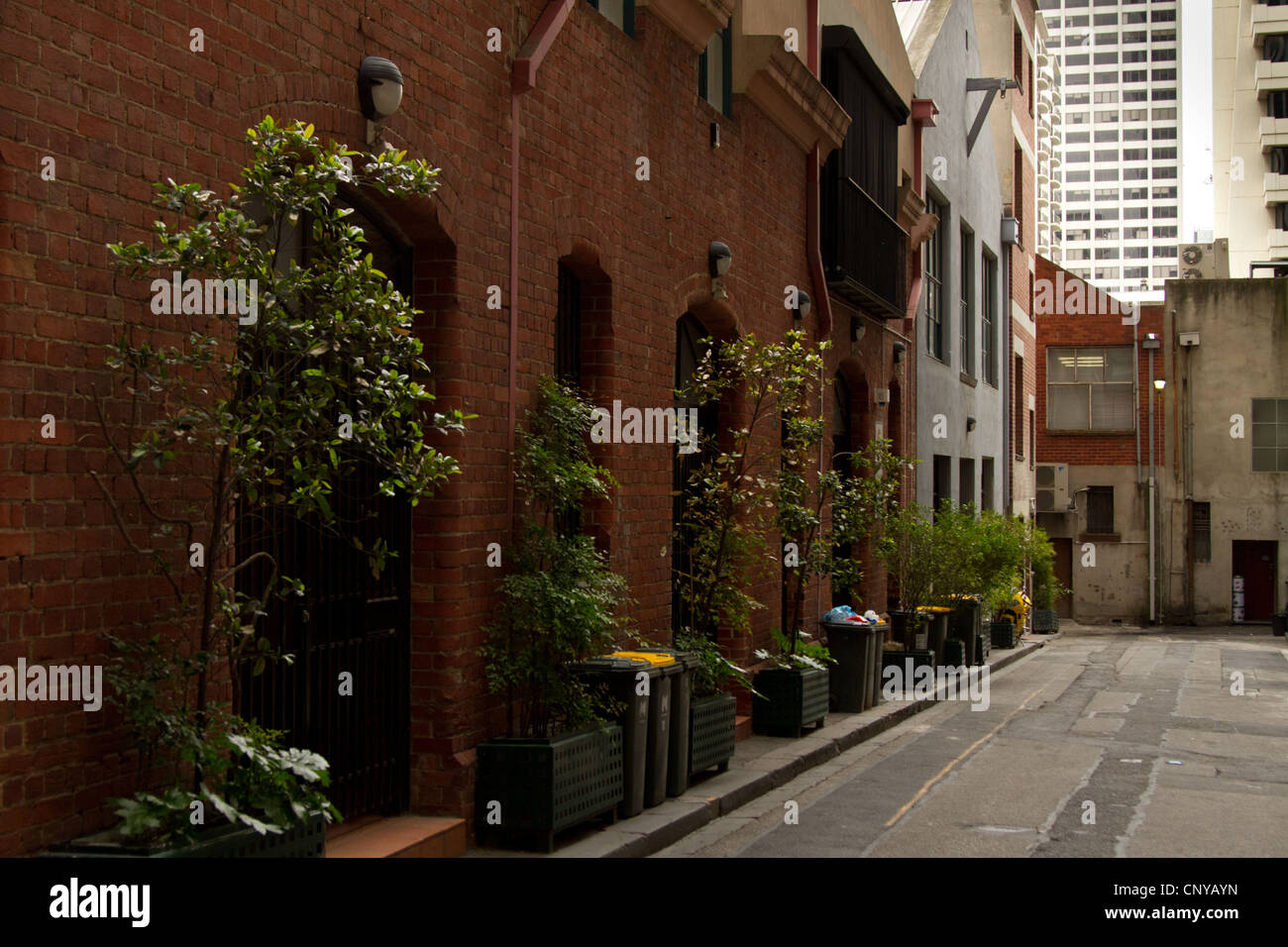 L'un des nombreux chemins qui peuvent être trouvés dans le CBD de Melbourne. Banque D'Images