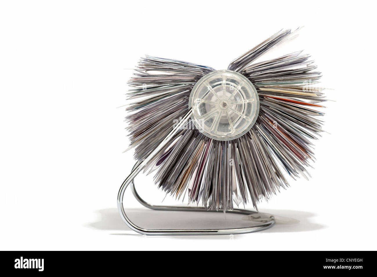 Un porte-cartes rotatif, side view Banque D'Images