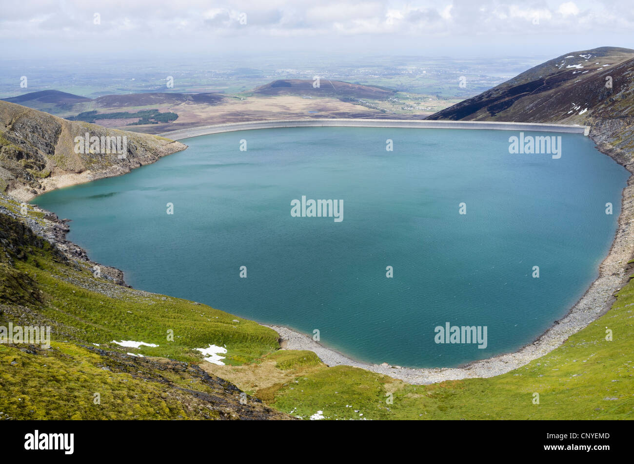 Llyn Marchlyn Mawr réservoir sur Elidir Fawr est source d'eau de haut niveau de stockage par pompage de Dinorwig centrale hydro-électrique dans la région de Snowdonia, Wales UK Banque D'Images