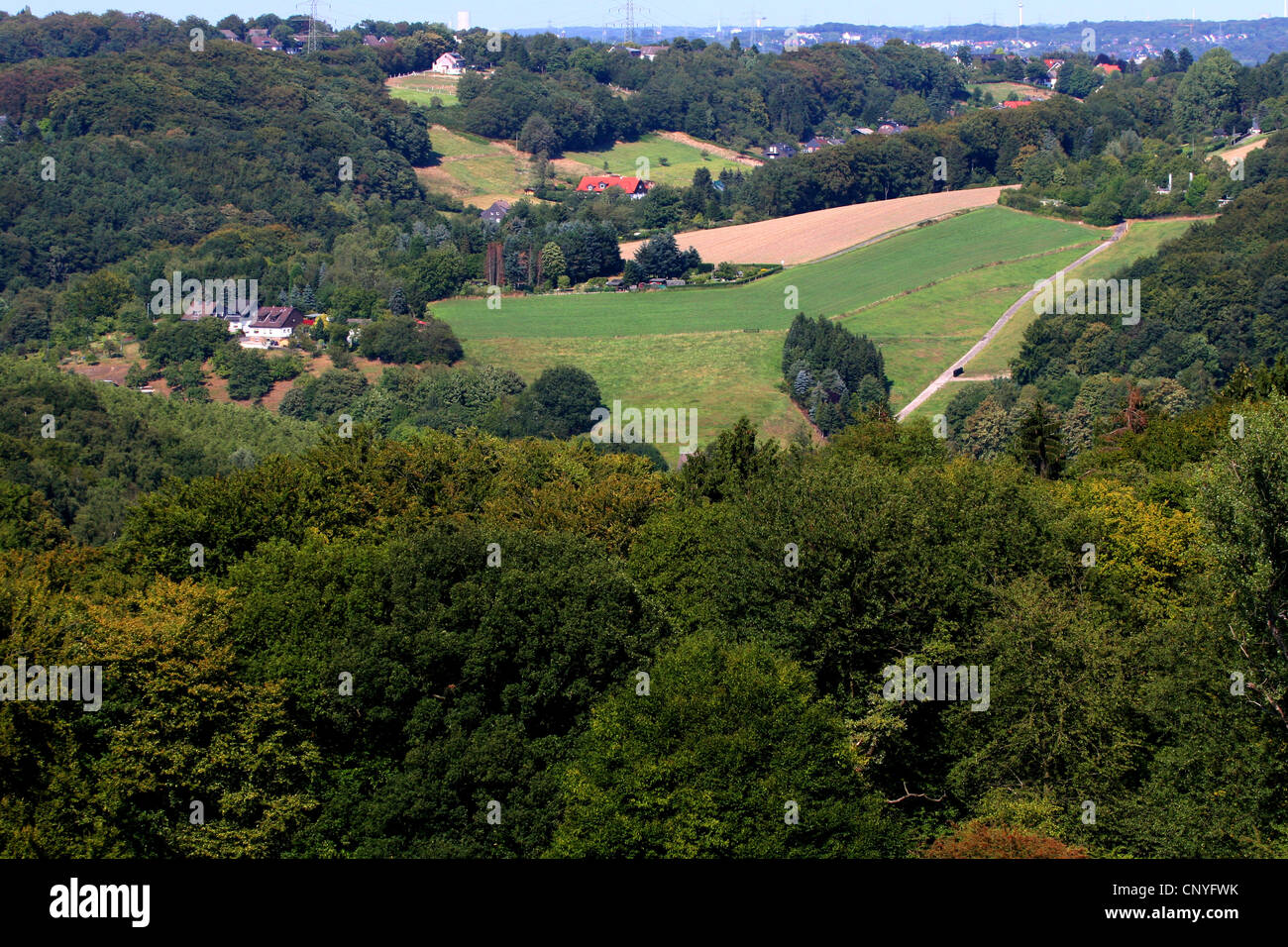Landcape dans région du Bergisches Land, Allemagne, Rhénanie du Nord-Westphalie Banque D'Images