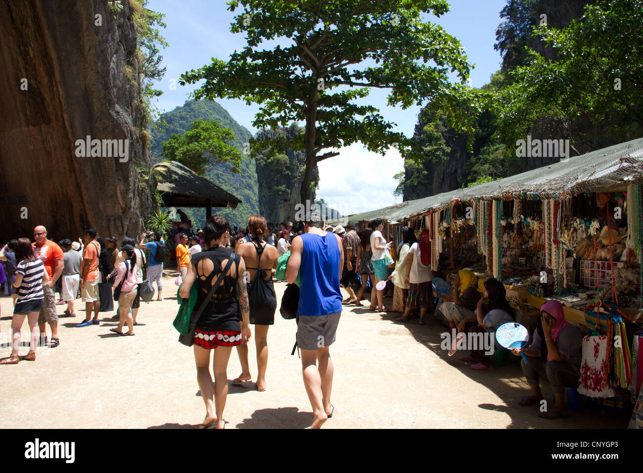 Sur le marché de l'île de James Bond en Thaïlande Banque D'Images