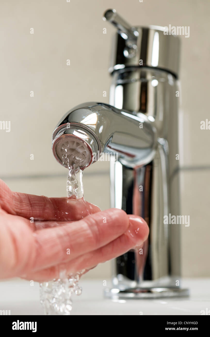 Eau du robinet Banque D'Images