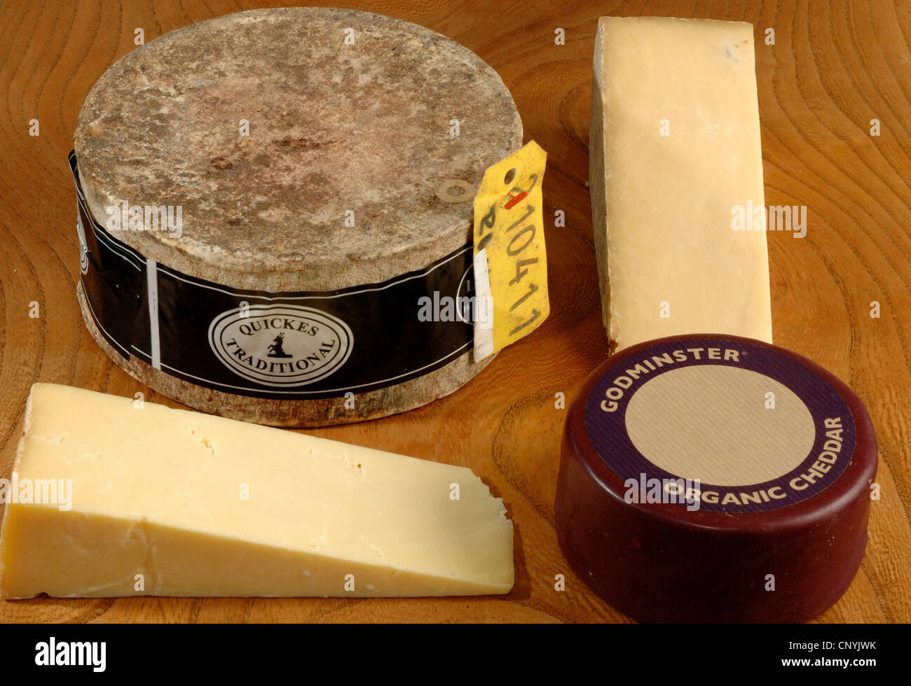 Une sélection de fromages du pays de l'ouest l'ouest de l'Angleterre, Royaume-Uni Banque D'Images
