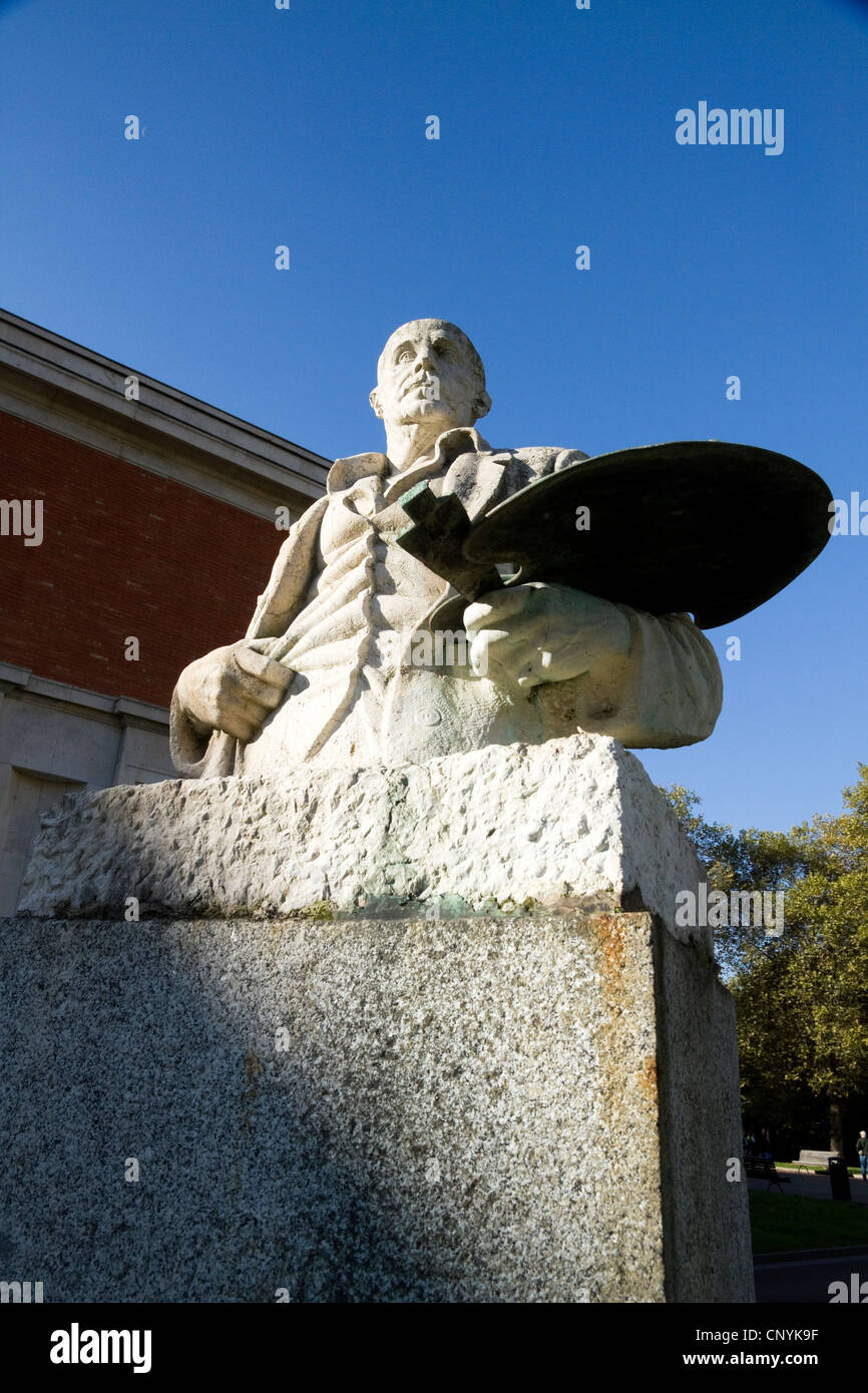 Buste du peintre Ignacio Zuloaga à Bilbao Espagne Banque D'Images