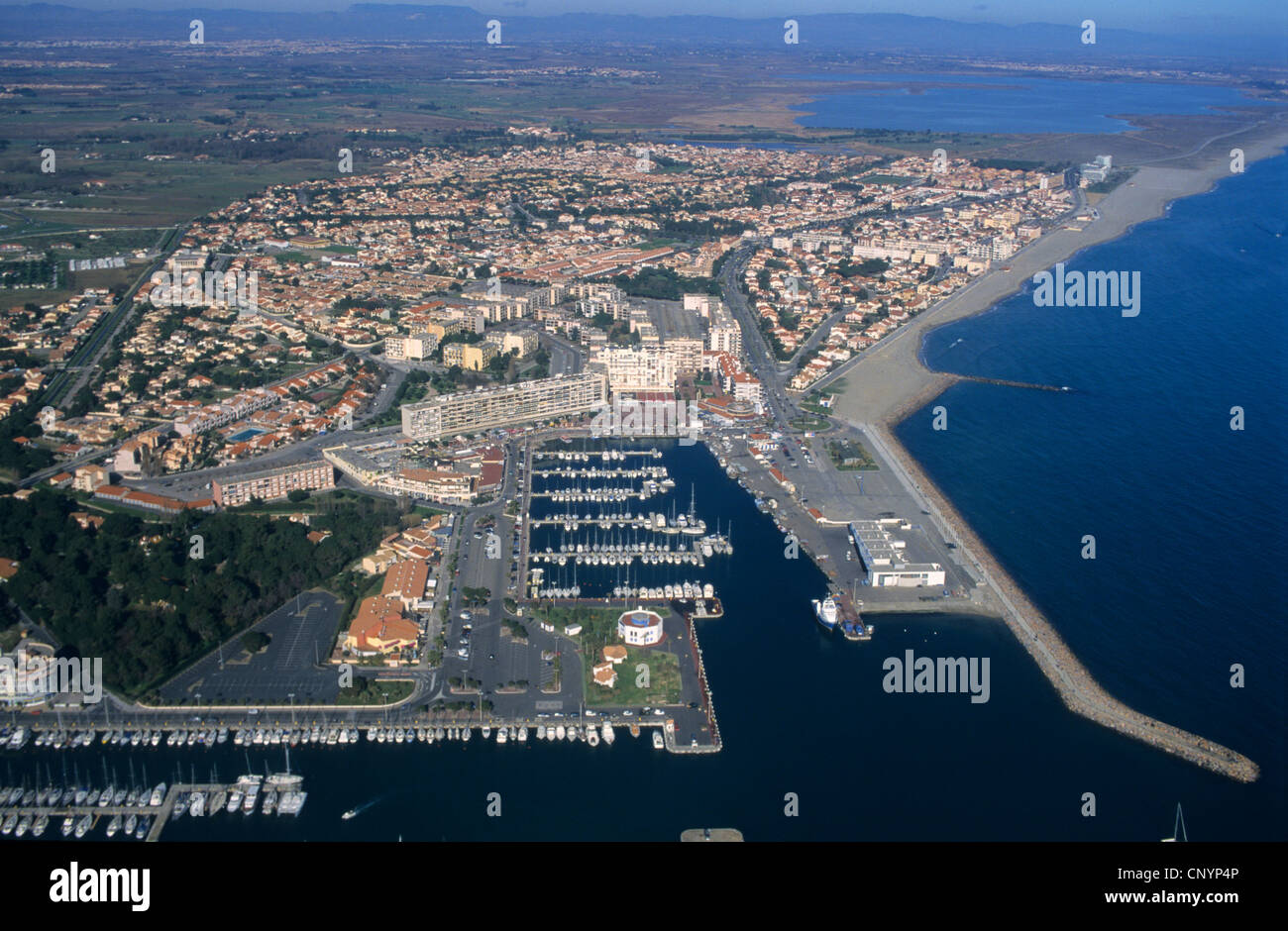 Saint Cyprien plage et marina village, PyrénéesOrientales, Languedoc