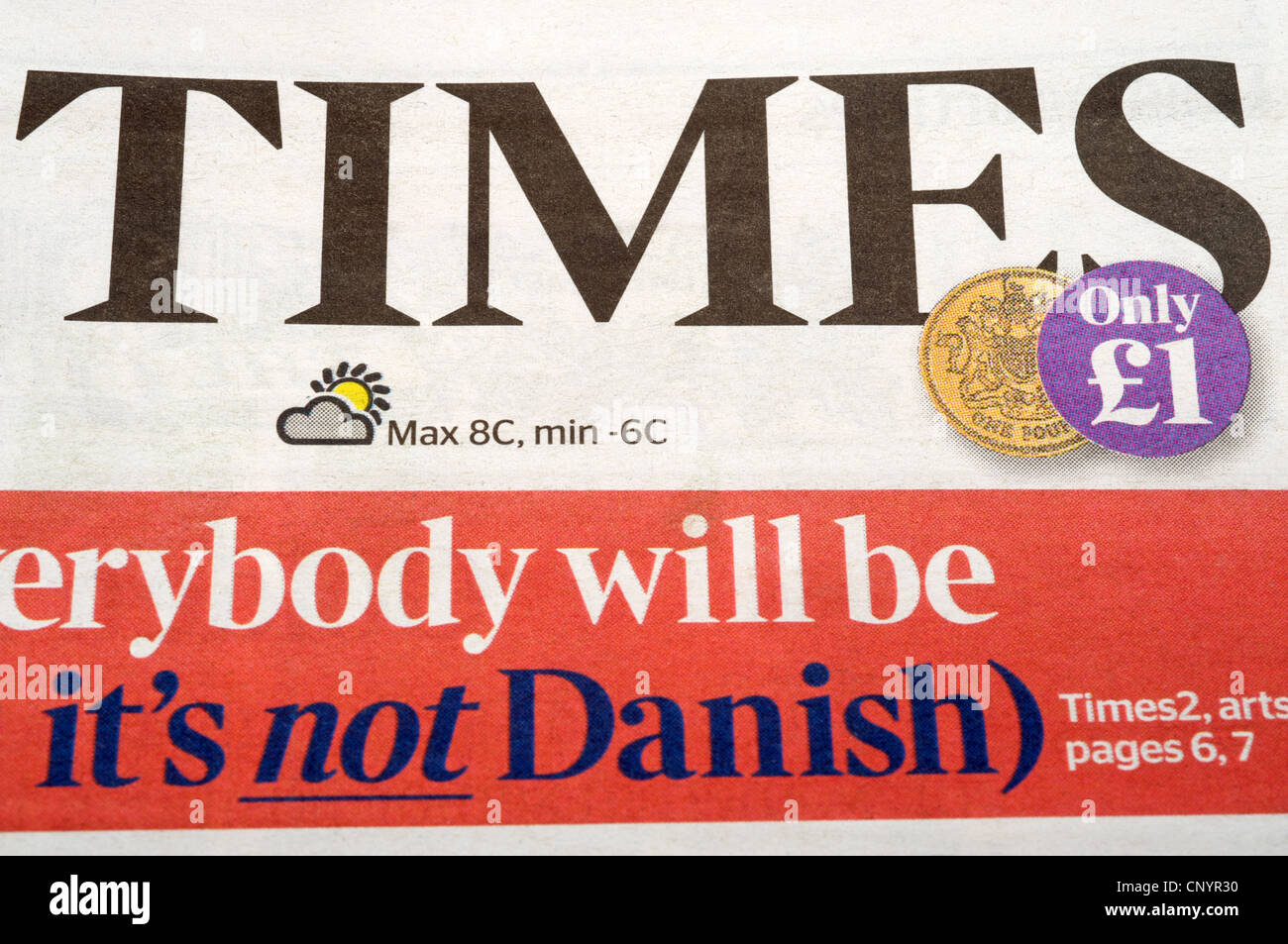 Le Times (UK) Banque D'Images