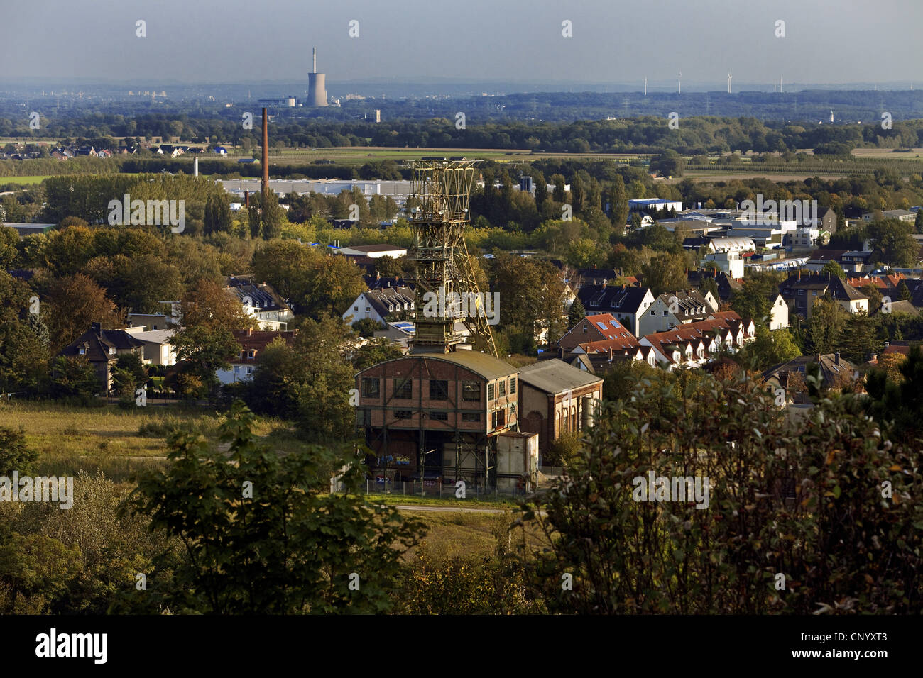 Voir d'Ewald coincé pile pour châssis fosse Ewald à Castrop-Rauxel, Allemagne, Rhénanie du Nord-Westphalie, Ruhr, Oer-Erkenschwick Banque D'Images