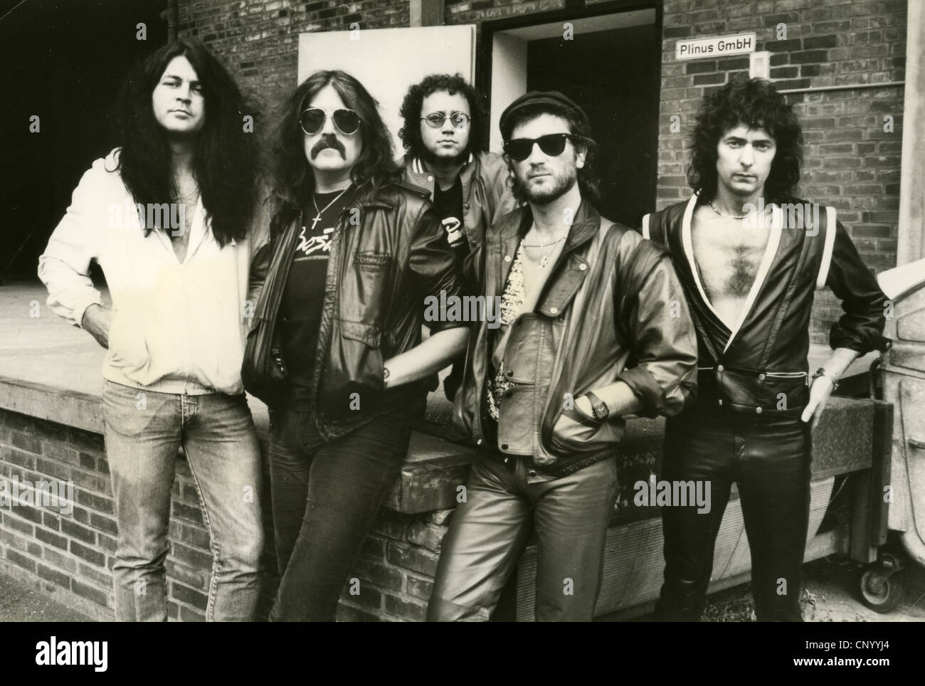 DEEP PURPLE photo promotionnelle de groupe de rock britannique à propos de 1975 Banque D'Images
