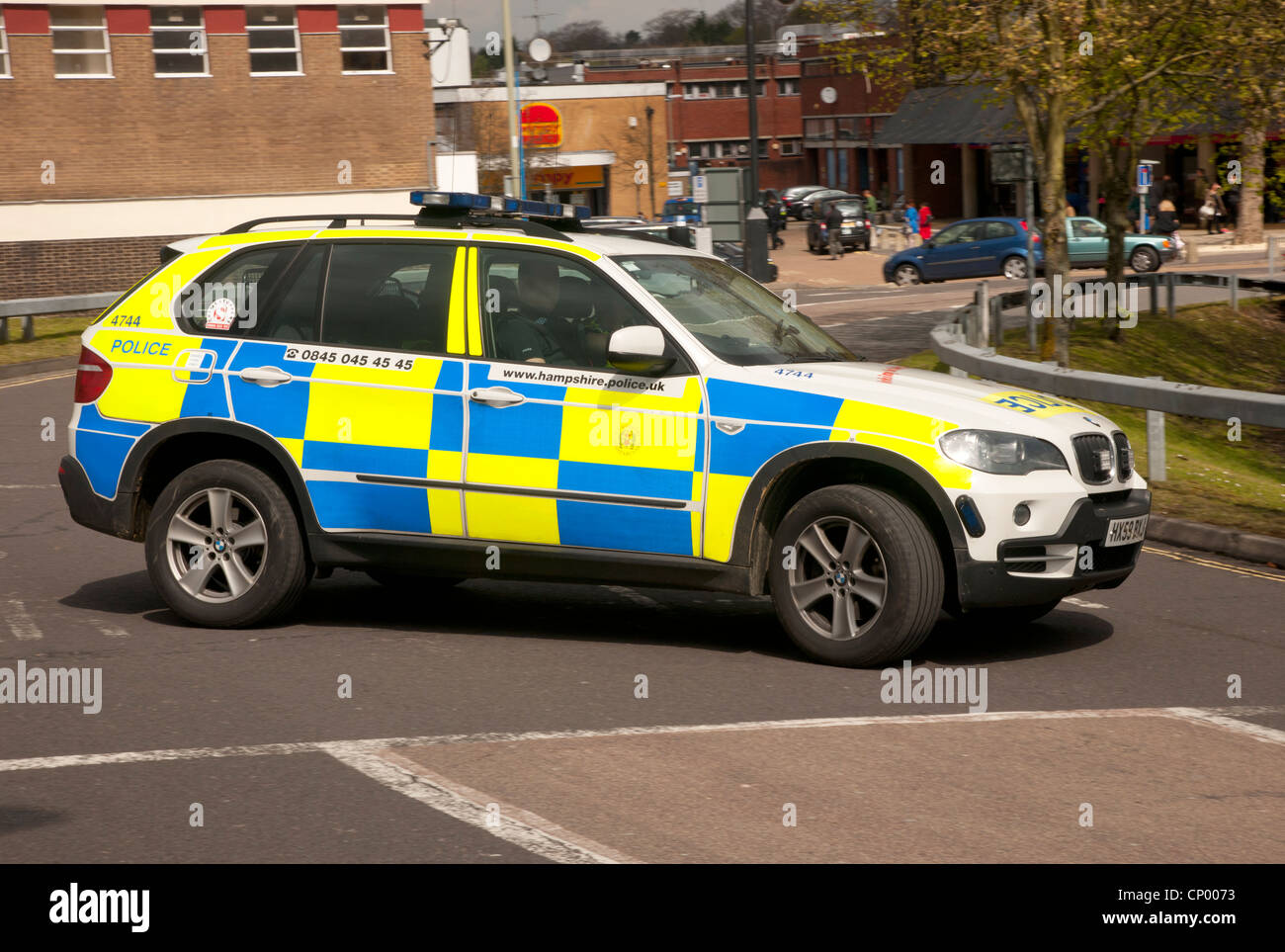 Police BMW 4x4 Banque D'Images
