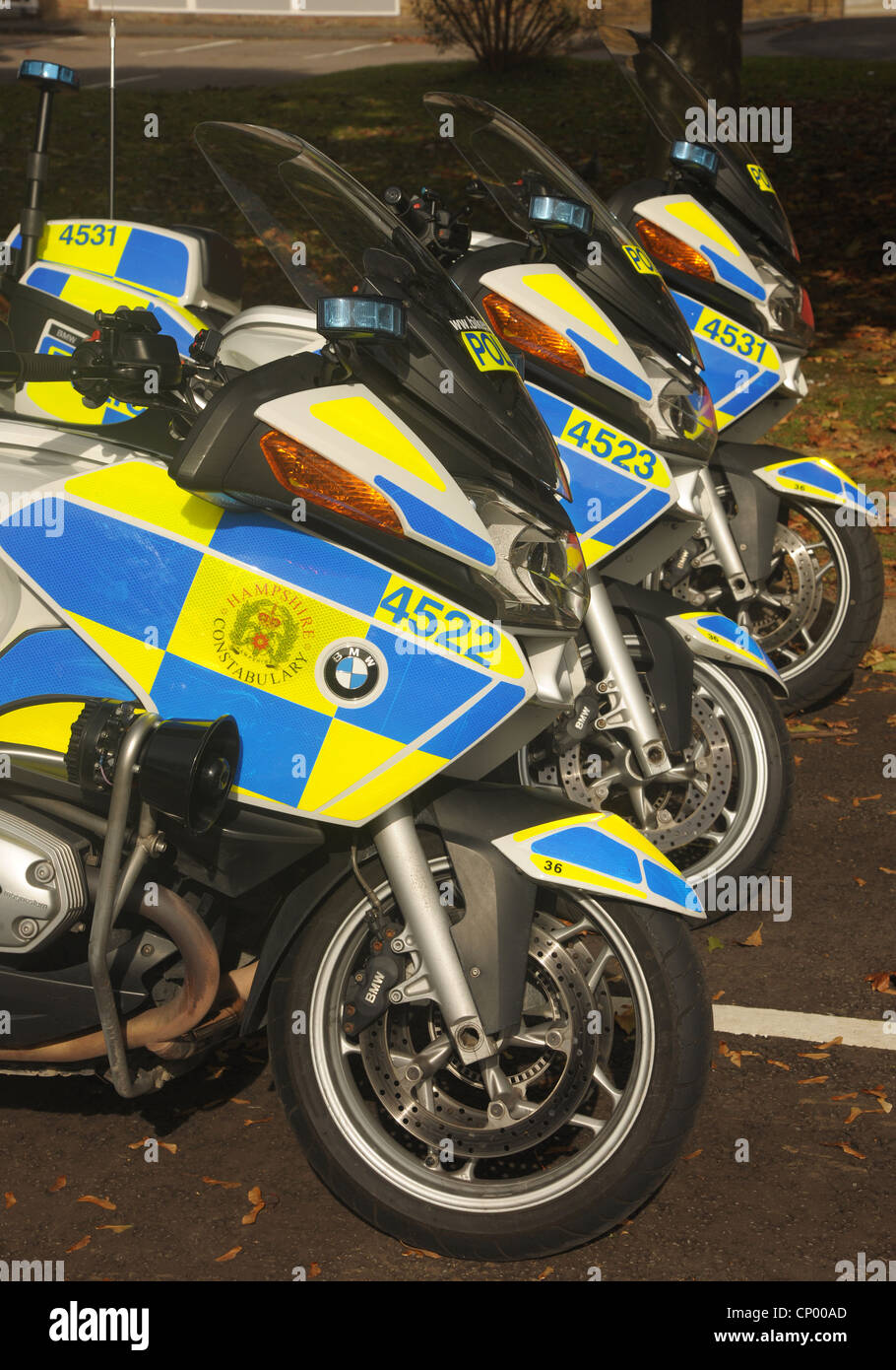 Les motos de police Banque D'Images