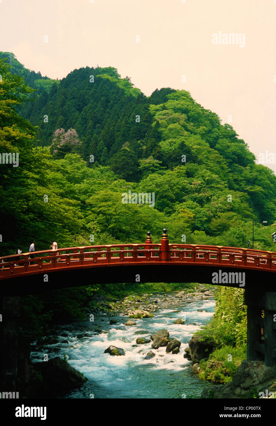 Japon, Nikko, pont sacré Shin-kyo, rivière Daiya, Banque D'Images