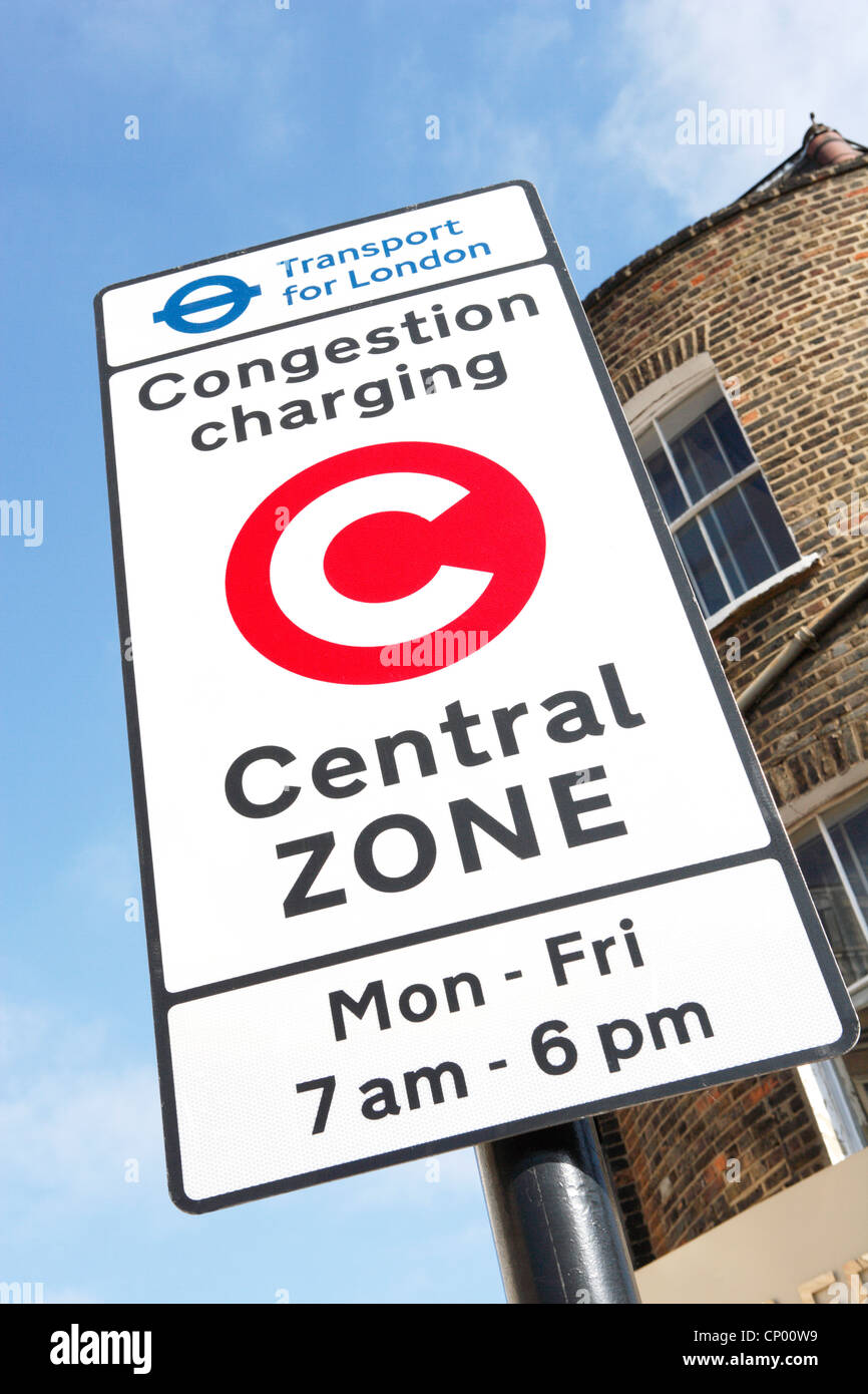 Congestion Charge dans le centre de Londres Banque D'Images