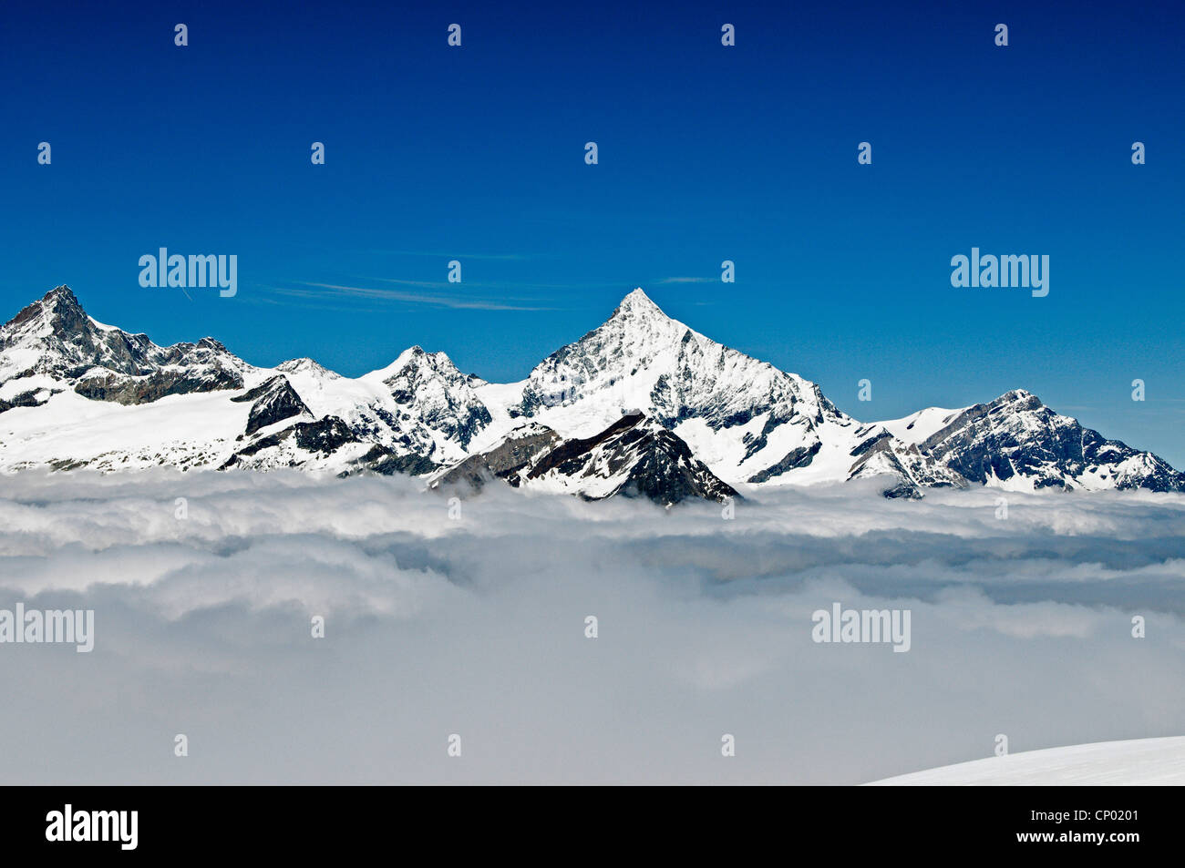 Massif du Monte Rosa, Suisse, Valais Banque D'Images