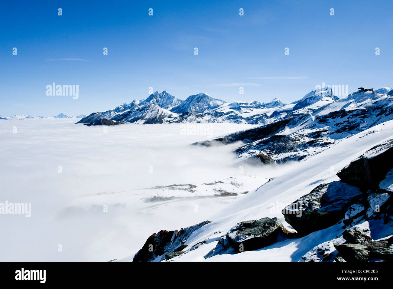 Massif du Monte Rosa, Suisse, Valais Banque D'Images