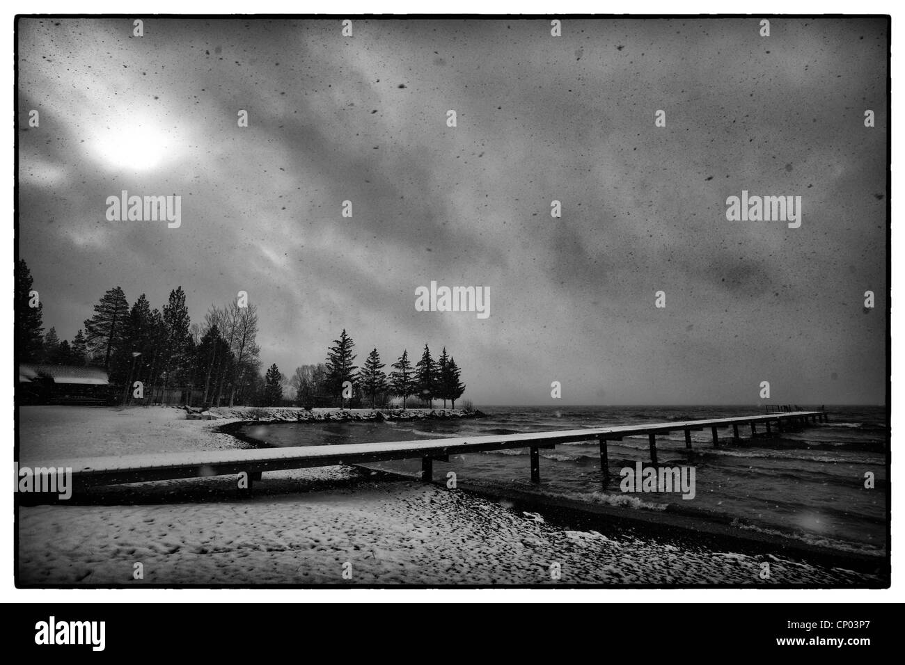 Pier, Lake Tahoe, California, USA Banque D'Images