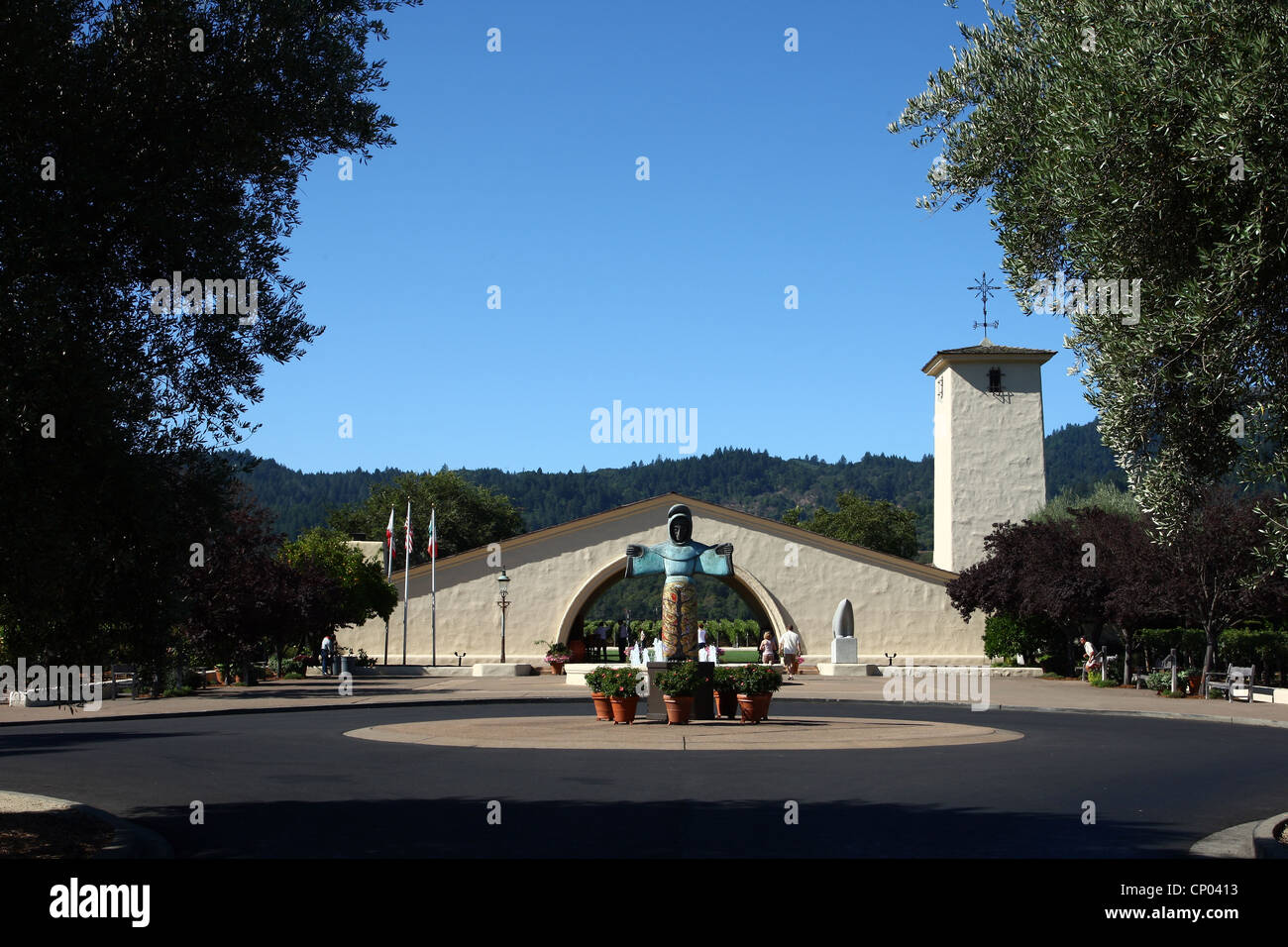 STATUE DE ROBERT MONDAVI NAPA VALLEY VINEYARD CALIFORNIA USA 06 Octobre 2011 Banque D'Images