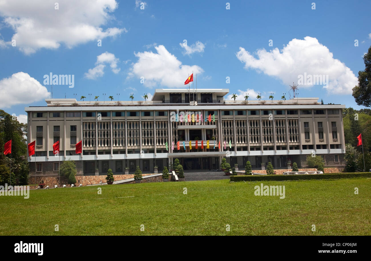 Réunification Hall, Palais Présidentiel Saigon Vietnam Banque D'Images
