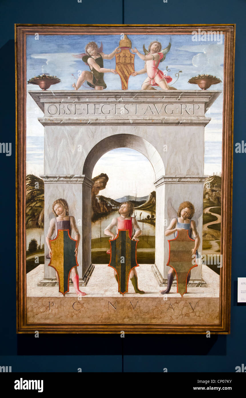 Arco trionfale del Doge Nicolo' Tron - Alvide attribuito Vivarini (al) - Murano, 1442/1443 - 1504/1505 (provenienza da Palazzo Ducale, magistratura del Cattaver Banque D'Images