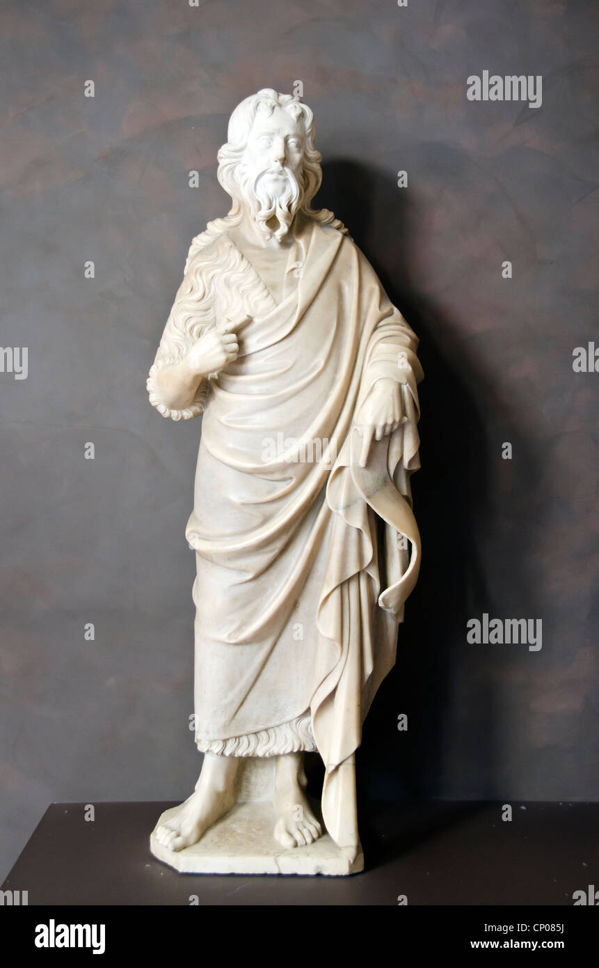 San Giovanni Battista - Jacobello e Pierpaolo Dalle Masegne - Les deux œuvres remontent probablement à la décoration de l'église du xive et ventury soutenir la comparaison avec l'Iconostase extraordinaire de San Marco, un chef-d'sculpture gothique vénitienne qui a vraisemblablement été commandé fr Banque D'Images